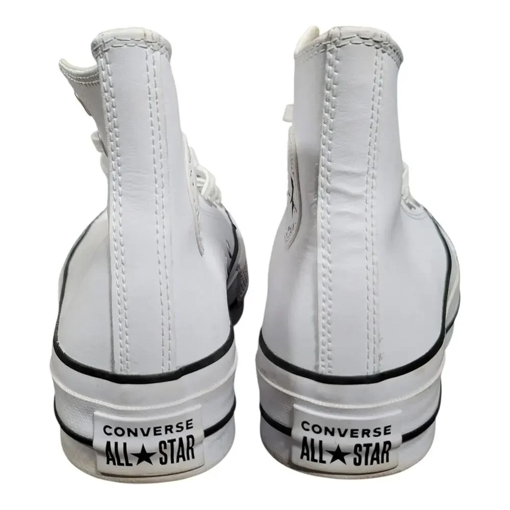 Converse All Star Chuck Taylor Platform High Top Leather Sneakers Women's 7.5 US - Picture 7 of 14